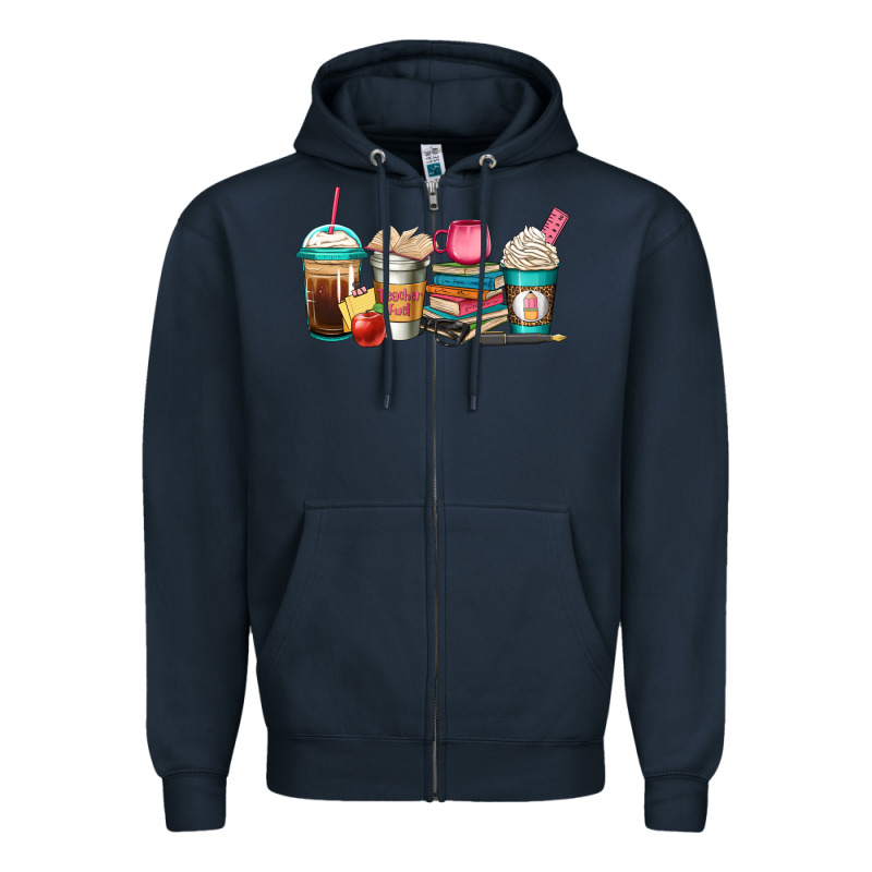 Teacher Fuel Coffee Cups Zipper Hoodie by Jasminsmagicworld | Teevron