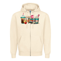 Sandshell teacher fuel coffee cups Zipper Hoodie - Jasminsmagicworld
