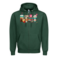 Sports Green teacher fuel coffee cups Zipper Hoodie - Jasminsmagicworld