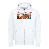 White teacher fuel coffee cups Zipper Hoodie - Jasminsmagicworld