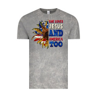 Cloud Rock She loves Jesus and America too 4th of july Vintage Tee - CowGirlArtShop