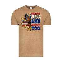 Vintage Camel She loves Jesus and America too 4th of july Vintage Tee - CowGirlArtShop