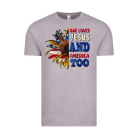 Vintage Zinc She loves Jesus and America too 4th of july Vintage Tee - CowGirlArtShop