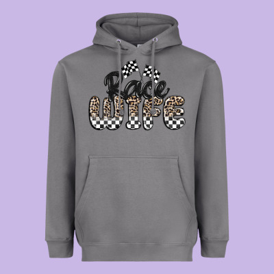 Race Wife Heavyweight Hoodie Designed By Maliassmallbusiness