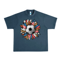 Midnight Navy football sunflower Urban Heavy Tee - HRA Design Shop