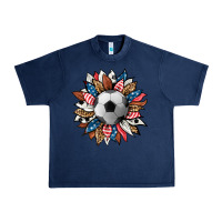 Navy football sunflower Urban Heavy Tee - HRA Design Shop
