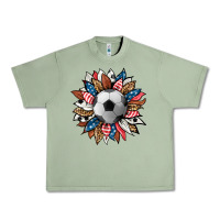 Oil Green football sunflower Urban Heavy Tee - HRA Design Shop