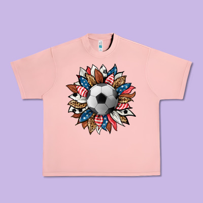 Football Sunflower Urban Heavy Tee Designed By Hra Design Shop