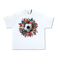 White football sunflower Urban Heavy Tee - HRA Design Shop