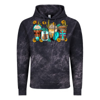 Cloud Black blessed coffee cups Vintage Hoodie - Zillion Design Studio