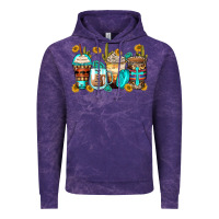 Cloud Purple blessed coffee cups Vintage Hoodie - Zillion Design Studio