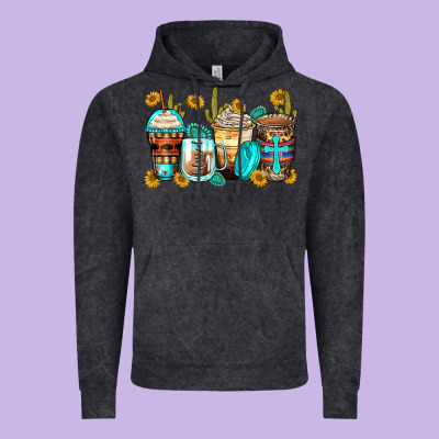 Blessed Coffee Cups Vintage Hoodie Designed By Zillion Design Studio