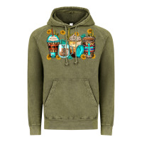 Vintage Olive blessed coffee cups Vintage Hoodie - Zillion Design Studio
