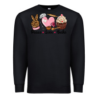 Black peace love bake Premium Sweatshirt - NancyCooperArtShop