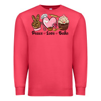 Cardinal peace love bake Premium Sweatshirt - NancyCooperArtShop