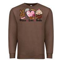 Chestnut peace love bake Premium Sweatshirt - NancyCooperArtShop