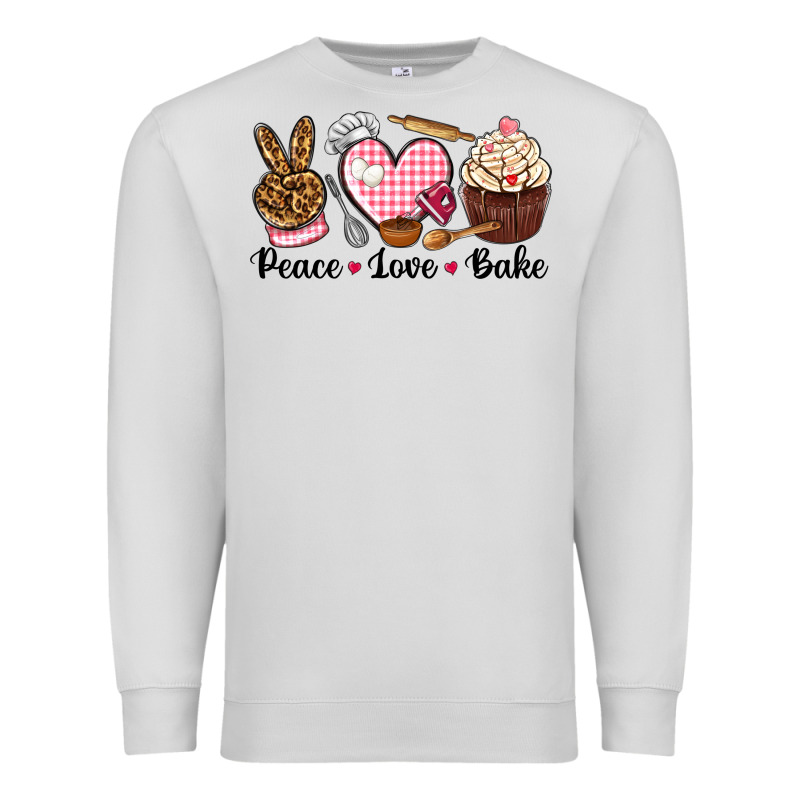 Peace Love Bake Premium Sweatshirt by NancyCooperArtShop | Teevron