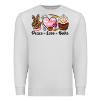 Dove Grey peace love bake Premium Sweatshirt - NancyCooperArtShop