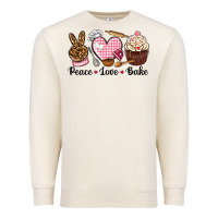 Sandshell peace love bake Premium Sweatshirt - NancyCooperArtShop