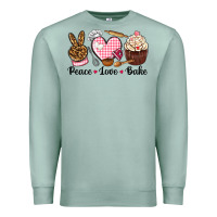 Seafoam peace love bake Premium Sweatshirt - NancyCooperArtShop