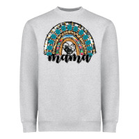 Heather Grey western mama rainbow Heavyweight Sweatshirt - RanaPortraitStore