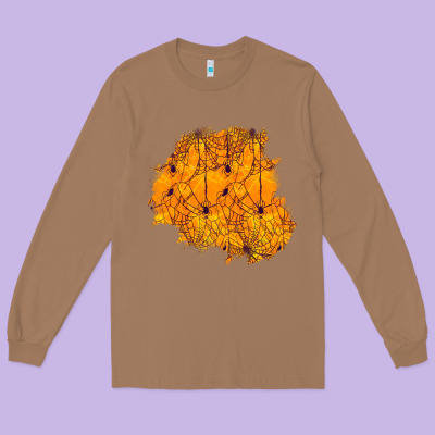 Halloween Patch Long Sleeve Tee Designed By Bundleandbundleshop
