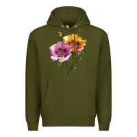 Army Green In Your Eyes Rose Premium Hoodie - LillyAllenDesigns