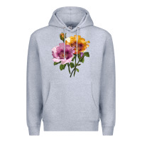 Heather Grey In Your Eyes Rose Premium Hoodie - LillyAllenDesigns
