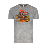 Cloud Rock Fall Vibes Squirrel Vintage Tee - CowhideDigitalArt