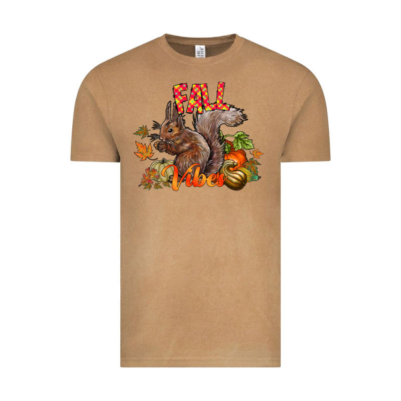 Fall Vibes Squirrel Vintage Tee by CowhideDigitalArt | Teevron