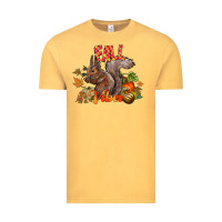 Vintage Mustard Fall Vibes Squirrel Vintage Tee - CowhideDigitalArt