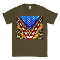 Army Green american sunflower and camouflage Classic Tee - AdoDesignShop