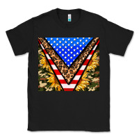 Black american sunflower and camouflage Classic Tee - AdoDesignShop