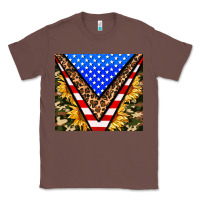 Chestnut american sunflower and camouflage Classic Tee - AdoDesignShop