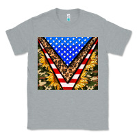 Heather Grey american sunflower and camouflage Classic Tee - AdoDesignShop