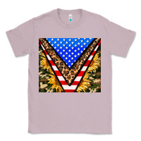 Lilac american sunflower and camouflage Classic Tee - AdoDesignShop