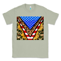 Matcha american sunflower and camouflage Classic Tee - AdoDesignShop