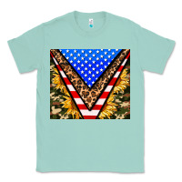 Seafoam american sunflower and camouflage Classic Tee - AdoDesignShop