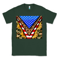 Sports Green american sunflower and camouflage Classic Tee - AdoDesignShop