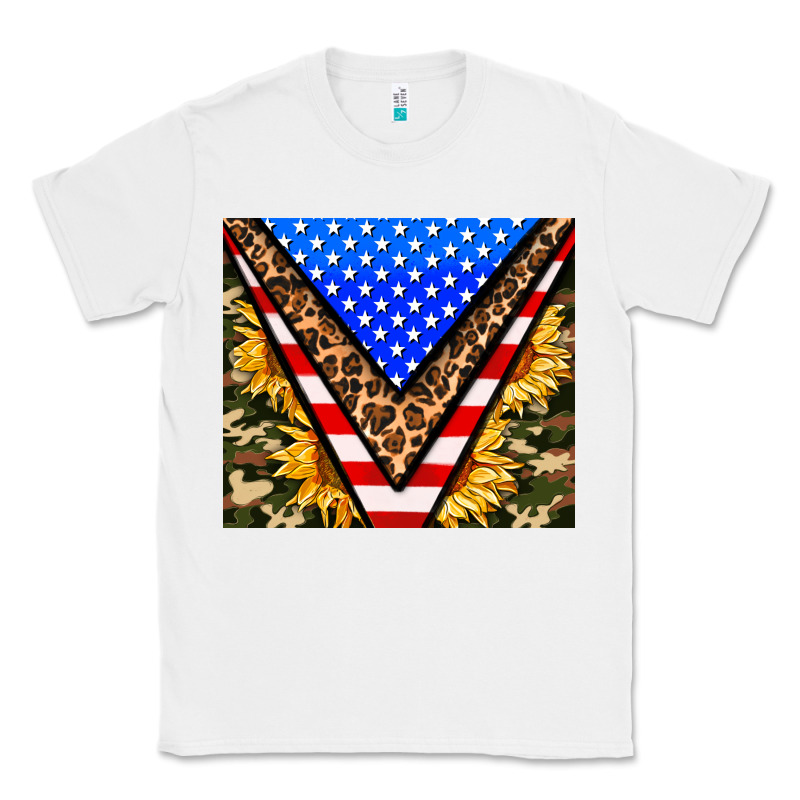 American Sunflower And Camouflage Classic Tee by AdoDesignShop | Teevron