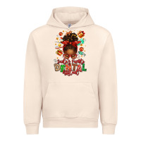 Sandshell Santa's Favorite Dental Assistant Afro Messy Bun Urban Hoodie - texasbilliewilder