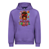 Tulip Santa's Favorite Dental Assistant Afro Messy Bun Urban Hoodie - texasbilliewilder