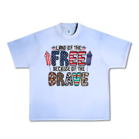 Grape Ice land of the beacause of the brave Urban Heavy Tee - CowhideDigitalArt