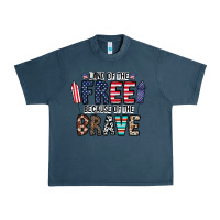 Midnight Navy land of the beacause of the brave Urban Heavy Tee - CowhideDigitalArt