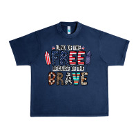 Navy land of the beacause of the brave Urban Heavy Tee - CowhideDigitalArt