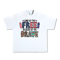 White land of the beacause of the brave Urban Heavy Tee - CowhideDigitalArt