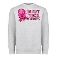 Heather Grey Breast Cancer Awareness with Coffee Cup Heavyweight Sweatshirt - texasbilliewilder
