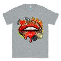 Heather Grey race lips Classic Tee - AdoDesignShop