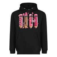 Black valentine' day teacher school pencils Heavyweight Hoodie - MaliasSmallBusiness