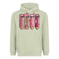 Matcha valentine' day teacher school pencils Heavyweight Hoodie - MaliasSmallBusiness